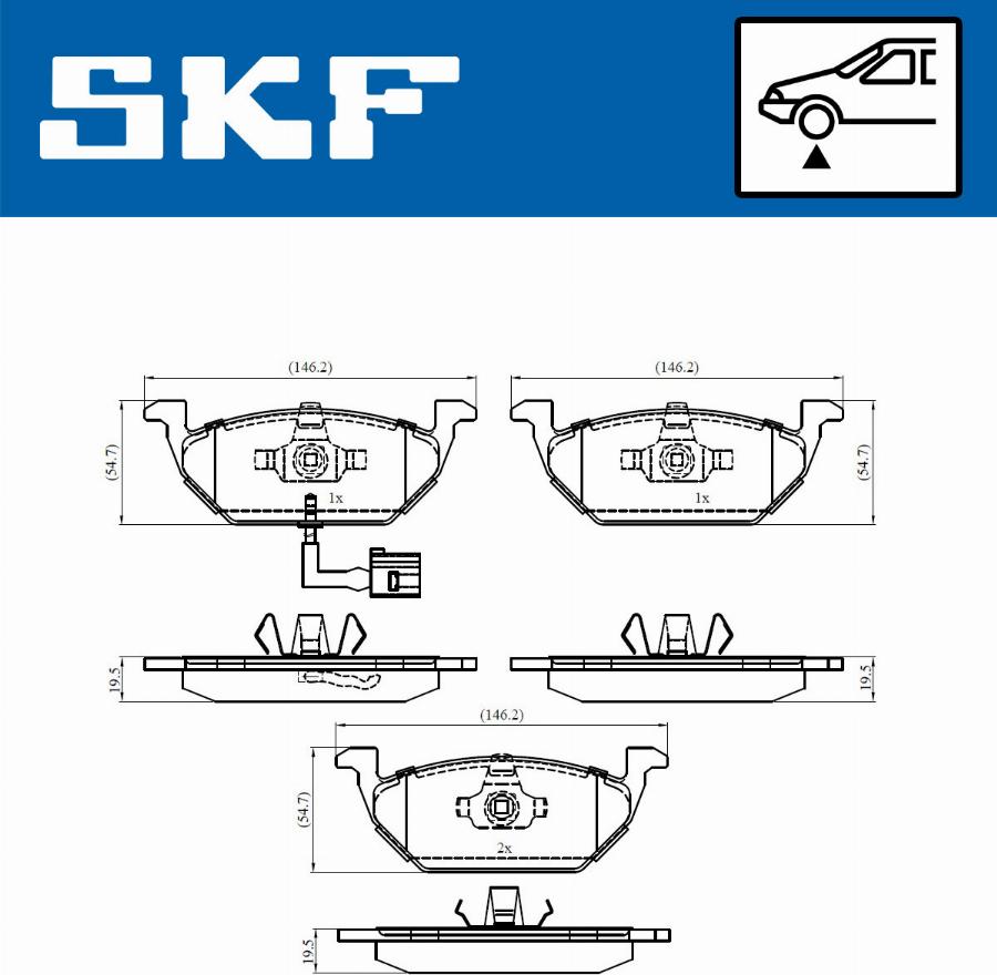 SKF VKBP 80004 E - Bromsbeläggssats, skivbroms xdelar.se