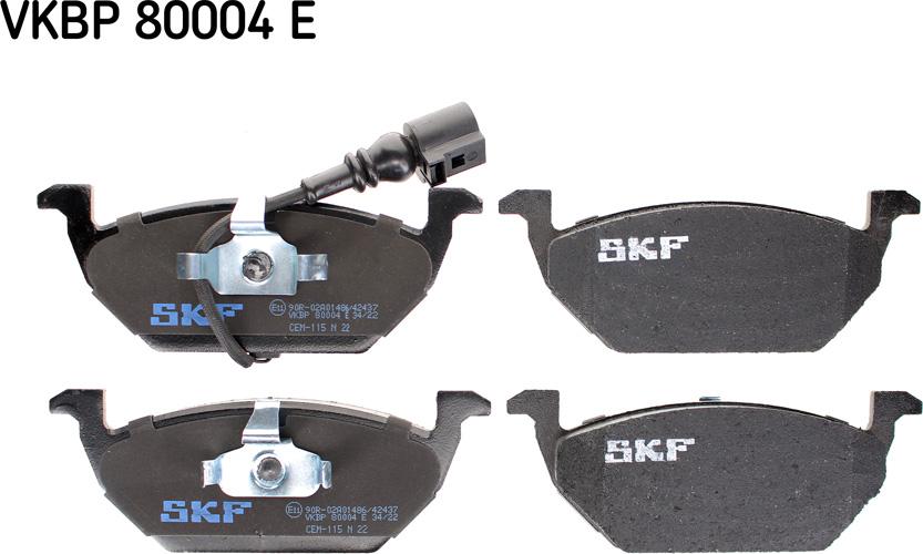 SKF VKBP 80004 E - Bromsbeläggssats, skivbroms xdelar.se