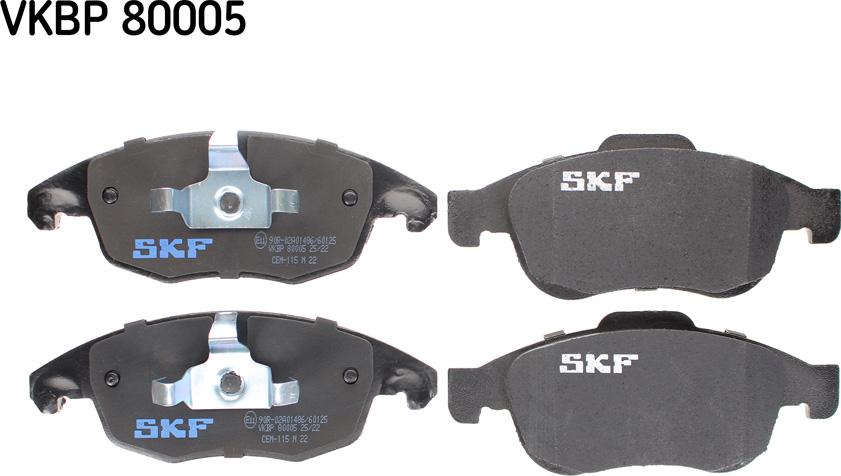 SKF VKBP 80005 - Bromsbeläggssats, skivbroms xdelar.se