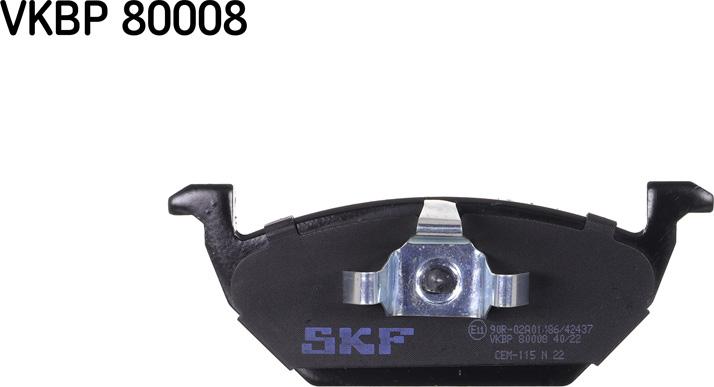 SKF VKBP 80008 - Bromsbeläggssats, skivbroms xdelar.se