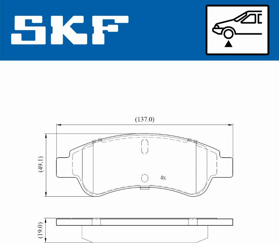 SKF VKBP 80002 - Bromsbeläggssats, skivbroms xdelar.se