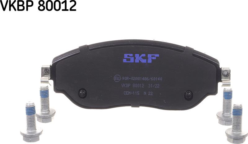 SKF VKBP 80012 - Bromsbeläggssats, skivbroms xdelar.se