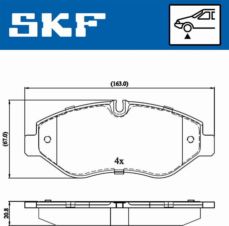 SKF VKBP 80089 - Bromsbeläggssats, skivbroms xdelar.se