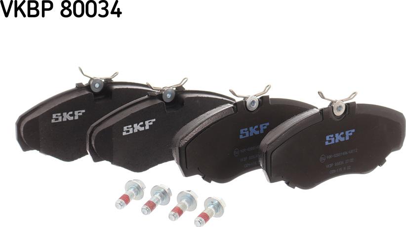 SKF VKBP 80034 - Bromsbeläggssats, skivbroms xdelar.se