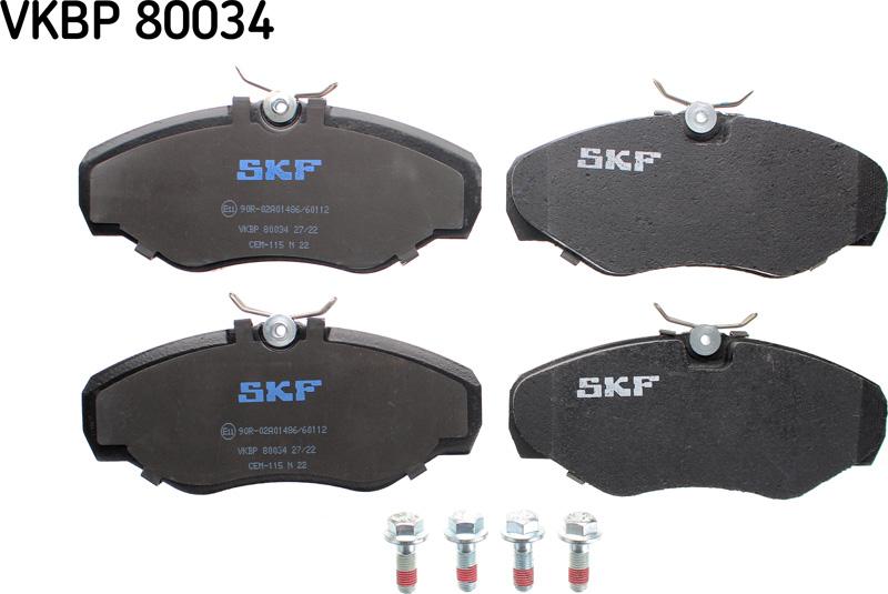 SKF VKBP 80034 - Bromsbeläggssats, skivbroms xdelar.se