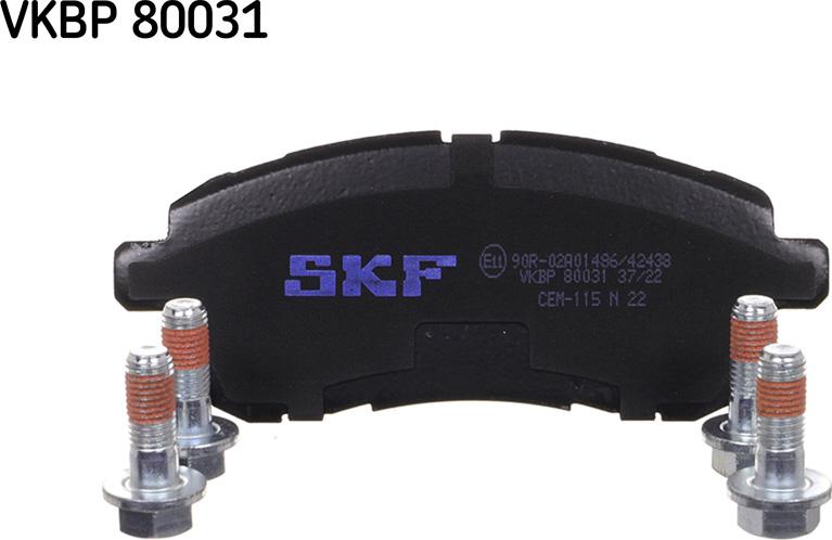 SKF VKBP 80031 - Bromsbeläggssats, skivbroms xdelar.se