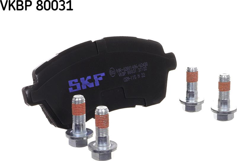 SKF VKBP 80031 - Bromsbeläggssats, skivbroms xdelar.se