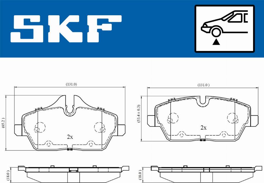 SKF VKBP 80079 - Bromsbeläggssats, skivbroms xdelar.se