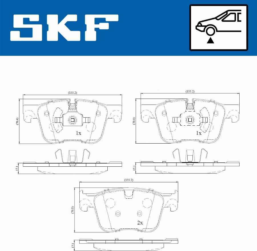 SKF VKBP 80194 - Bromsbeläggssats, skivbroms xdelar.se