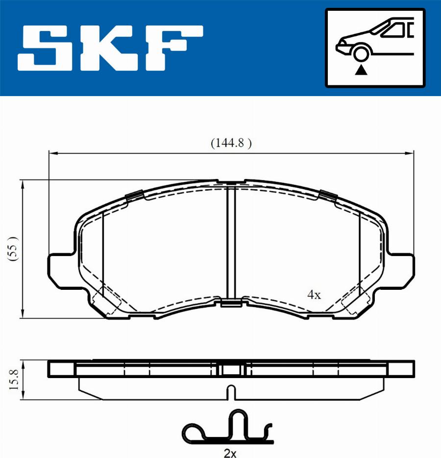 SKF VKBP 80169 A - Bromsbeläggssats, skivbroms xdelar.se