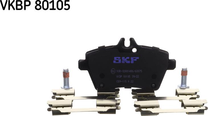 SKF VKBP 80105 - Bromsbeläggssats, skivbroms xdelar.se