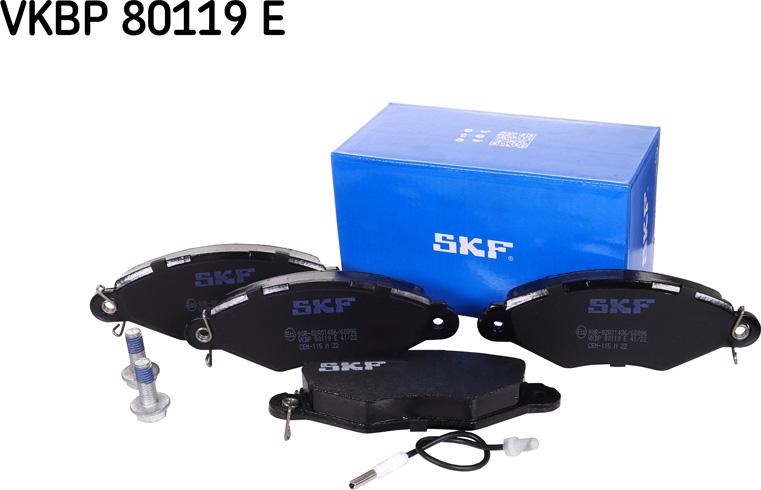 SKF VKBP 80119 E - Bromsbeläggssats, skivbroms xdelar.se