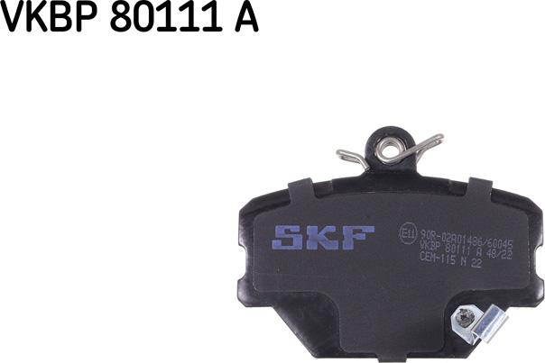 SKF VKBP 80111 A - Bromsbeläggssats, skivbroms xdelar.se