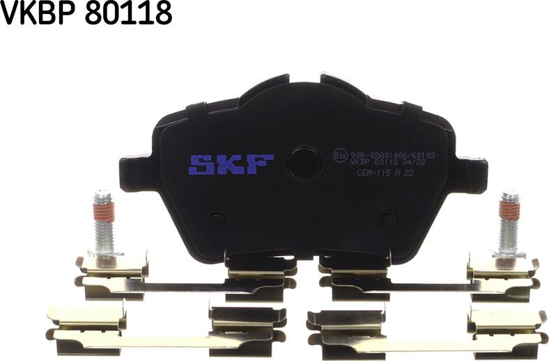 SKF VKBP 80118 - Bromsbeläggssats, skivbroms xdelar.se