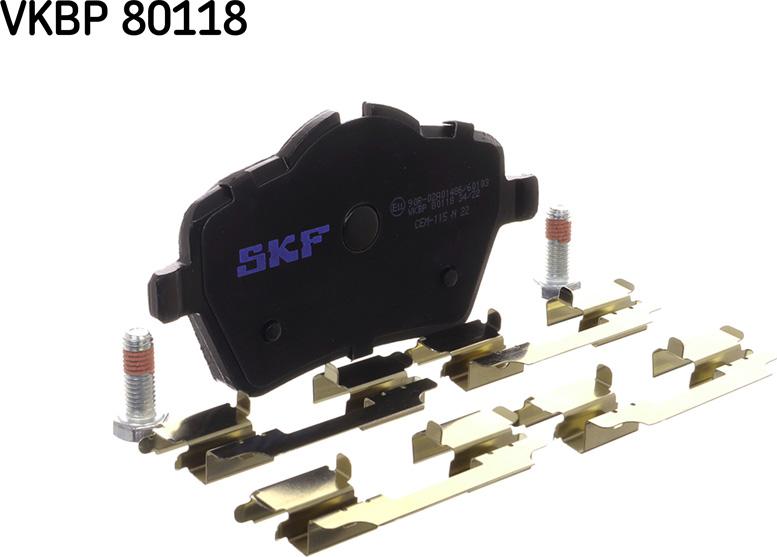 SKF VKBP 80118 - Bromsbeläggssats, skivbroms xdelar.se