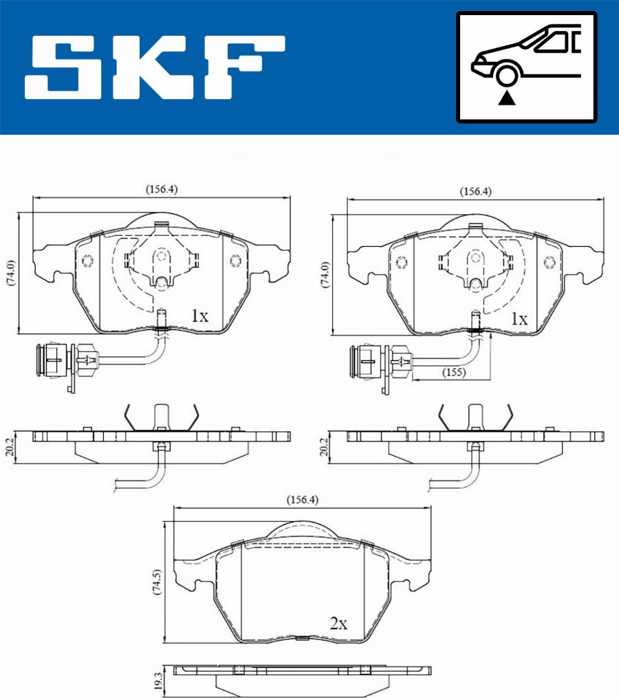 SKF VKBP 80113 E - Bromsbeläggssats, skivbroms xdelar.se