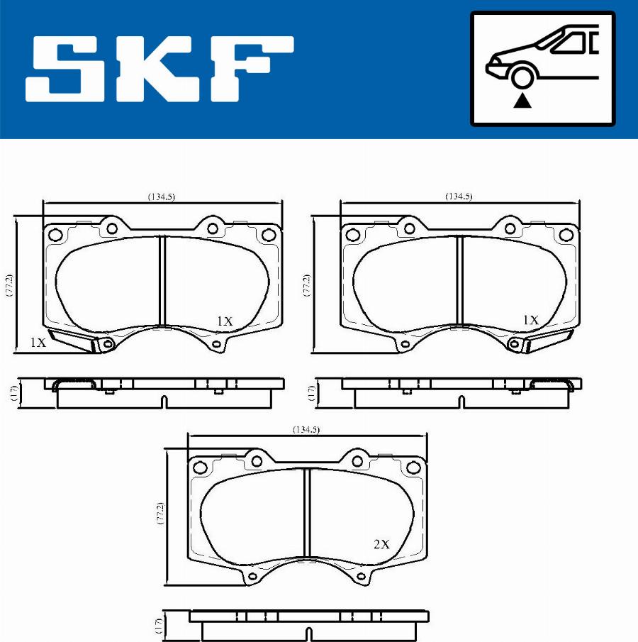 SKF VKBP 80135 A - Bromsbeläggssats, skivbroms xdelar.se