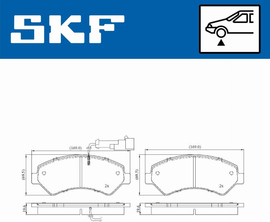 SKF VKBP 80137 E - Bromsbeläggssats, skivbroms xdelar.se