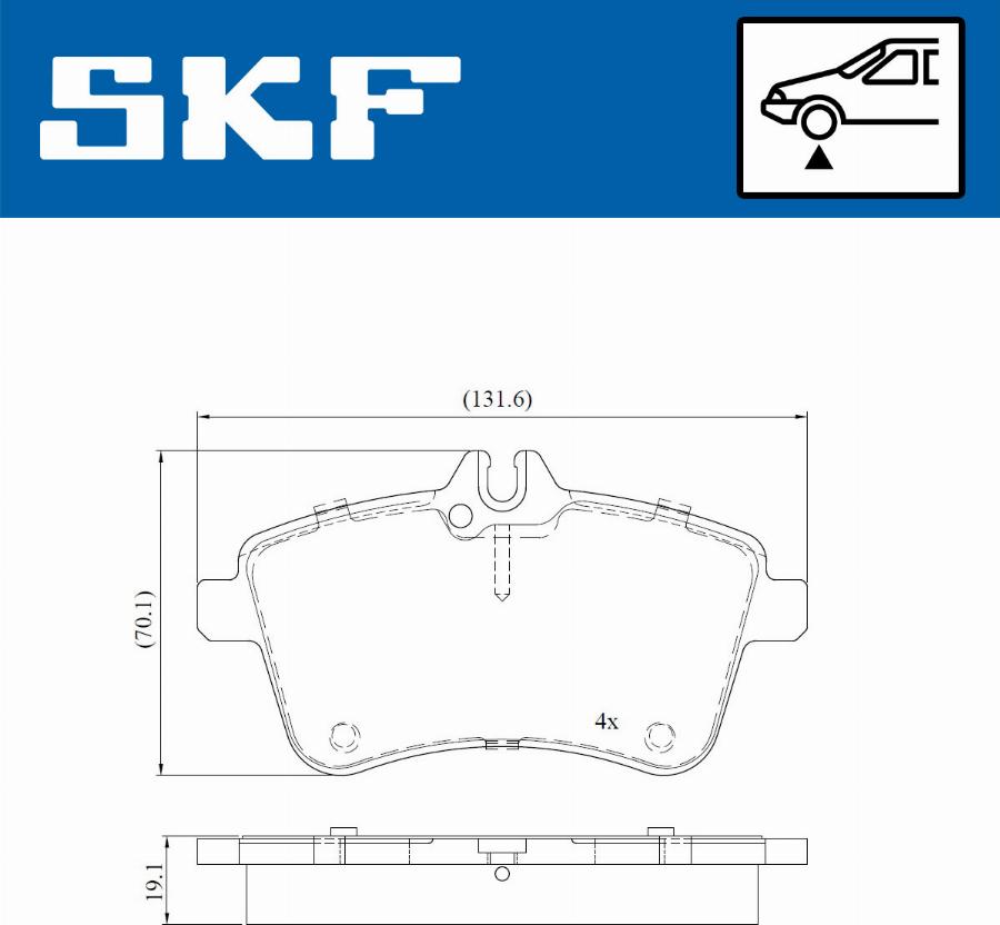 SKF VKBP 80126 - Bromsbeläggssats, skivbroms xdelar.se