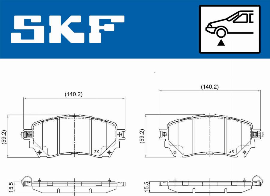 SKF VKBP 80394 A - Bromsbeläggssats, skivbroms xdelar.se