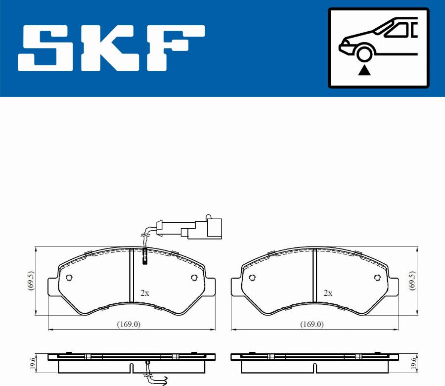 SKF VKBP 80393 E - Bromsbeläggssats, skivbroms xdelar.se