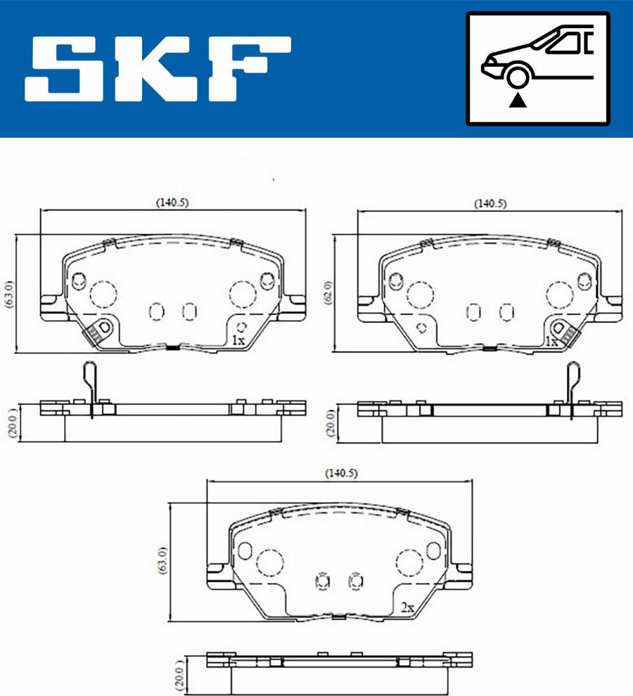 SKF VKBP 80346 A - Bromsbeläggssats, skivbroms xdelar.se