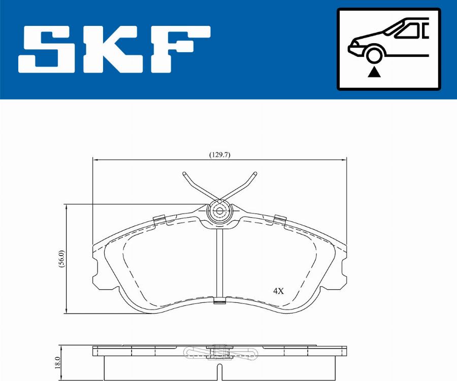 SKF VKBP 80356 - Bromsbeläggssats, skivbroms xdelar.se