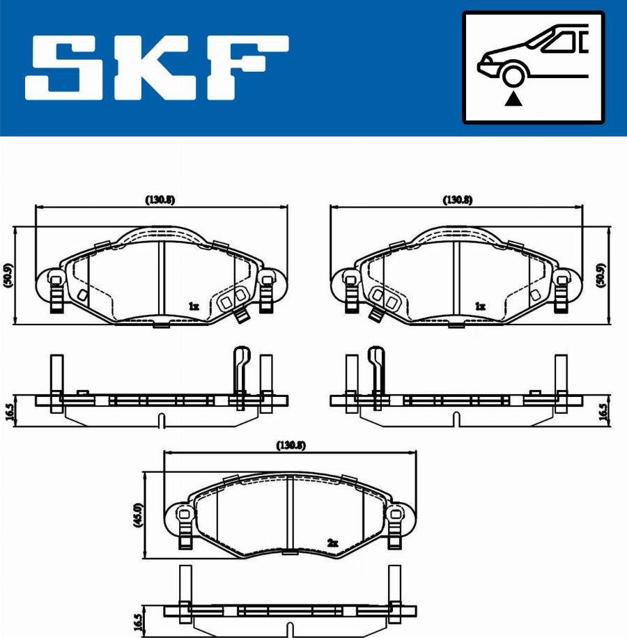 SKF VKBP 80383 A - Bromsbeläggssats, skivbroms xdelar.se