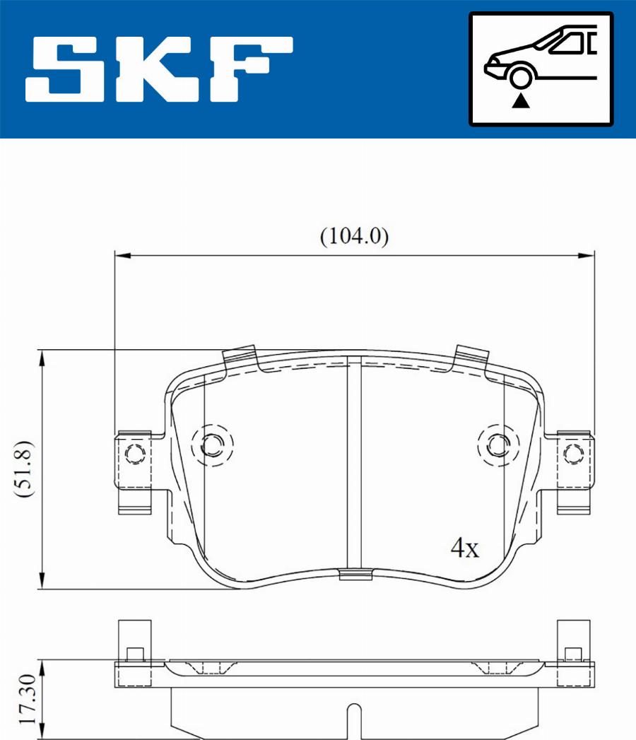 SKF VKBP 80324 - Bromsbeläggssats, skivbroms xdelar.se