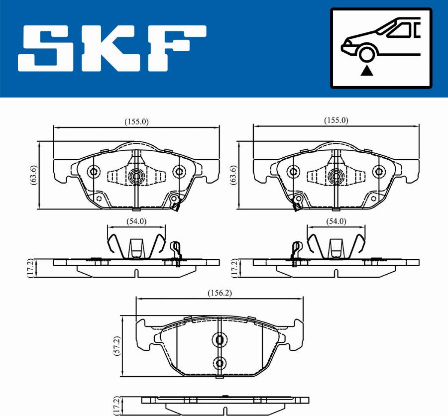 SKF VKBP 80320 A - Bromsbeläggssats, skivbroms xdelar.se