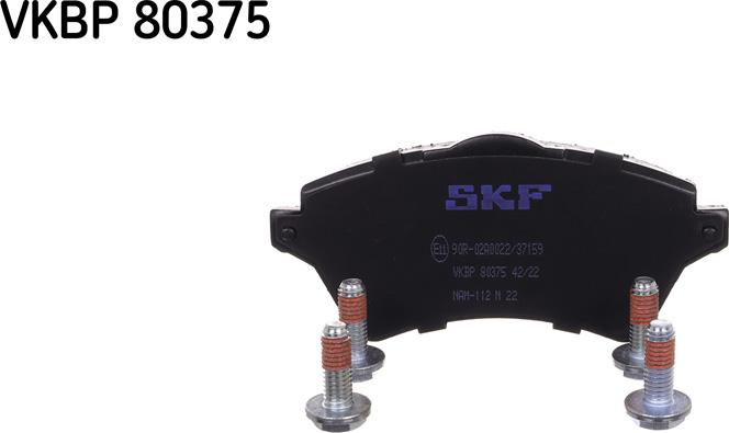 SKF VKBP 80375 - Bromsbeläggssats, skivbroms xdelar.se