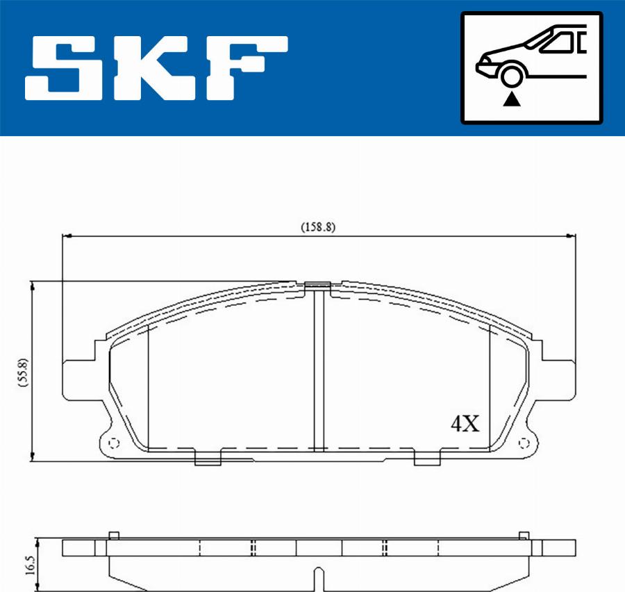 SKF VKBP 80296 - Bromsbeläggssats, skivbroms xdelar.se