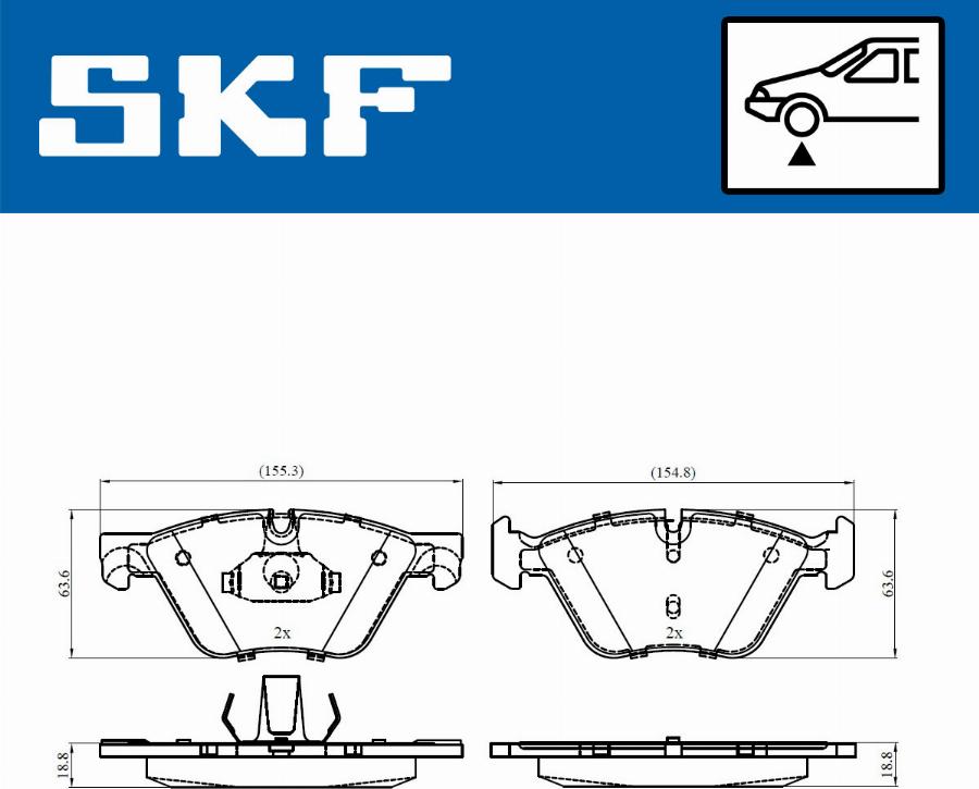 SKF VKBP 80246 - Bromsbeläggssats, skivbroms xdelar.se