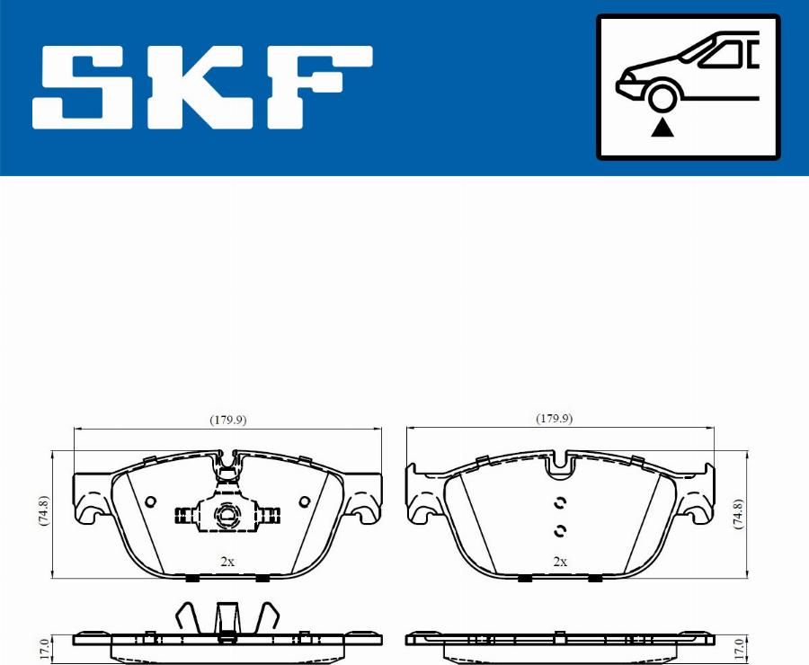 SKF VKBP 80269 E - Bromsbeläggssats, skivbroms xdelar.se