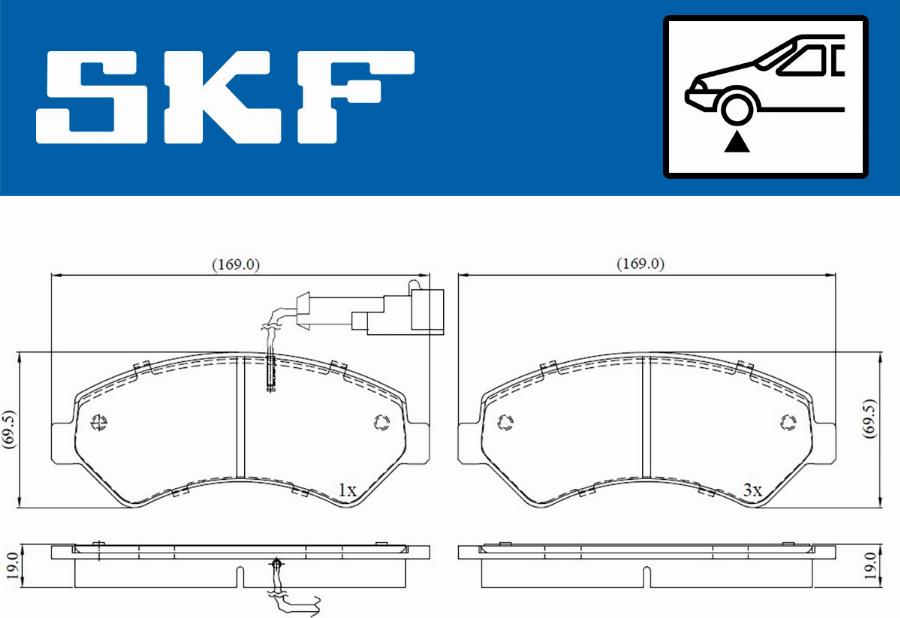 SKF VKBP 80210 E - Bromsbeläggssats, skivbroms xdelar.se