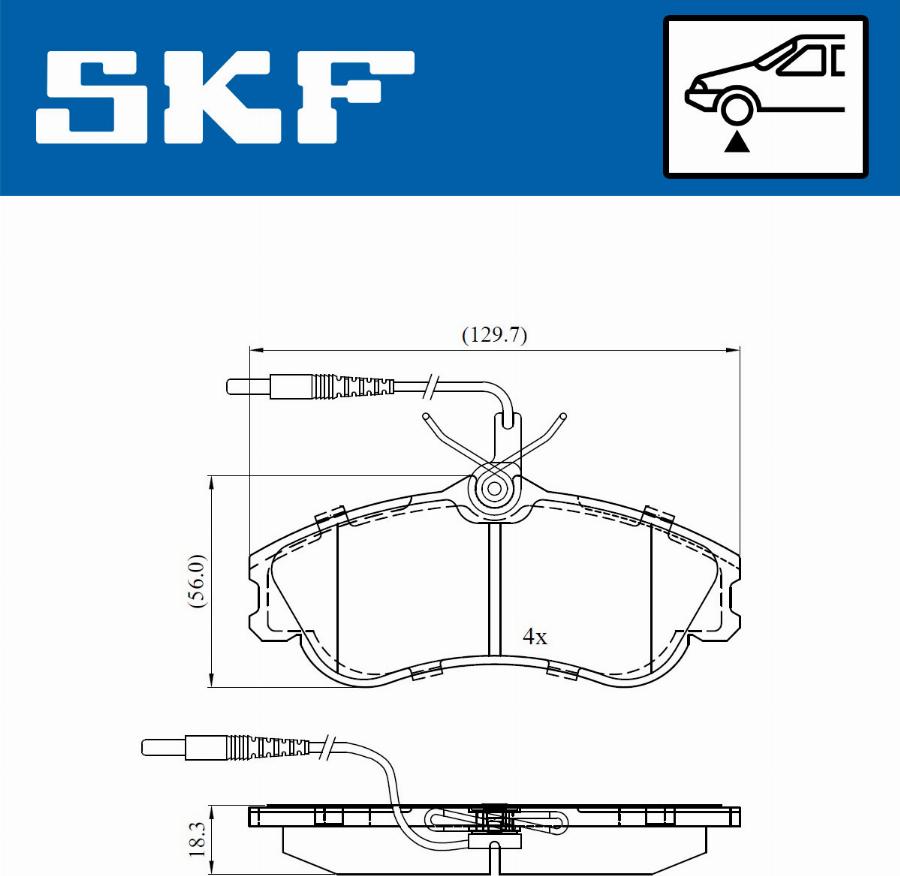 SKF VKBP 80281 E - Bromsbeläggssats, skivbroms xdelar.se