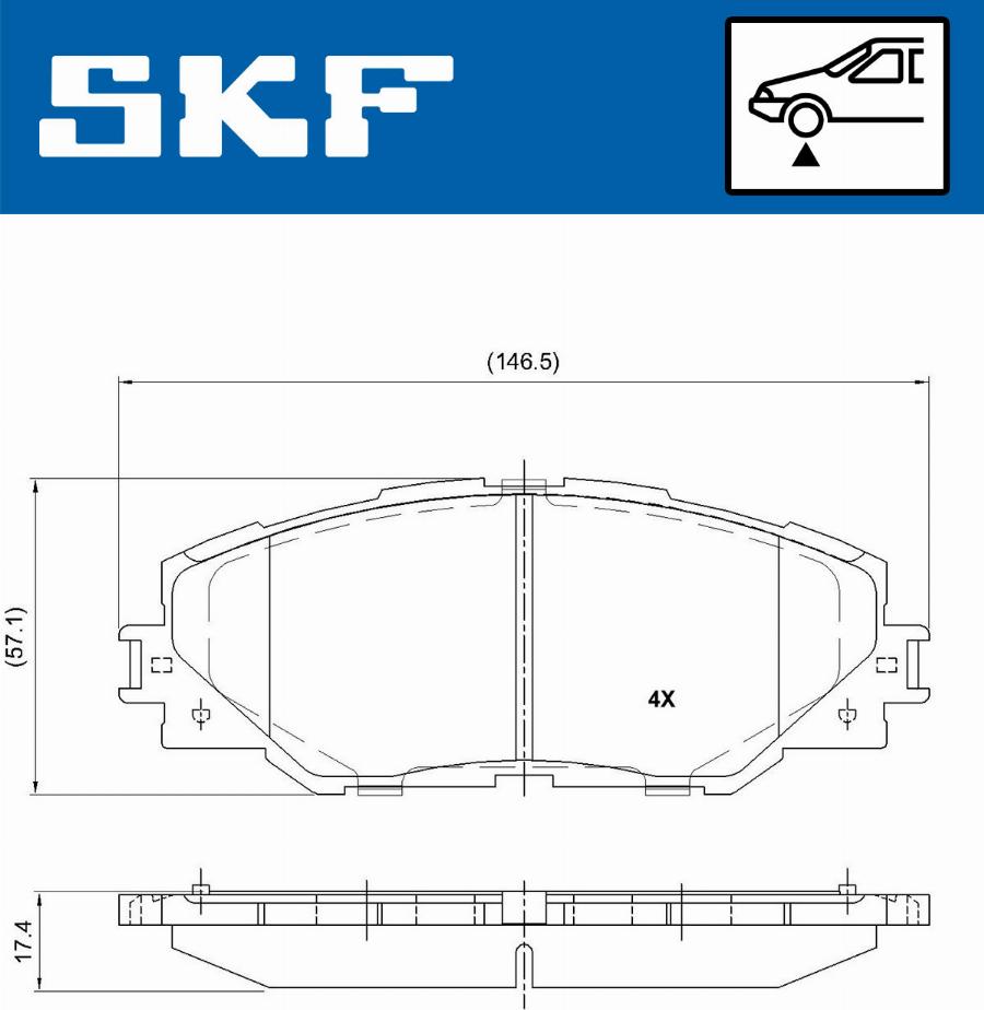 SKF VKBP 80235 - Bromsbeläggssats, skivbroms xdelar.se