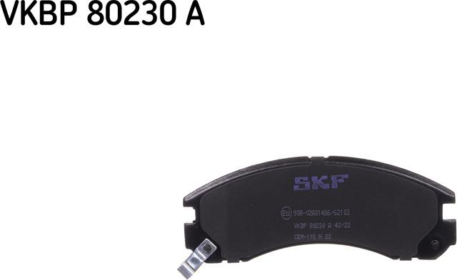 SKF VKBP 80230 A - Bromsbeläggssats, skivbroms xdelar.se