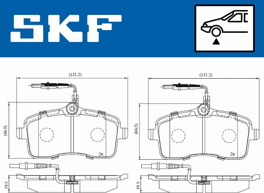 SKF VKBP 80232 E - Bromsbeläggssats, skivbroms xdelar.se