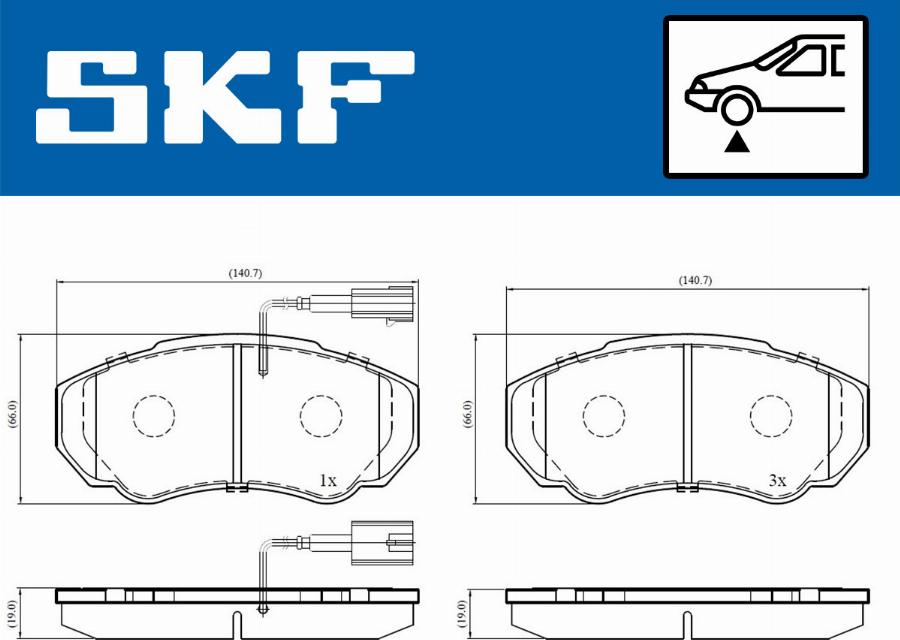 SKF VKBP 80273 E - Bromsbeläggssats, skivbroms xdelar.se