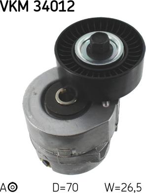 SKF VKM 34012 - Styrrulle, flerspårsrem xdelar.se