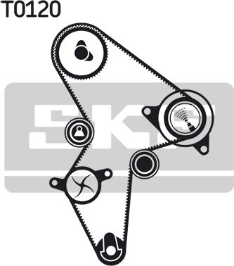 SKF VKMC 03120 - Vattenpump + kuggremssats xdelar.se