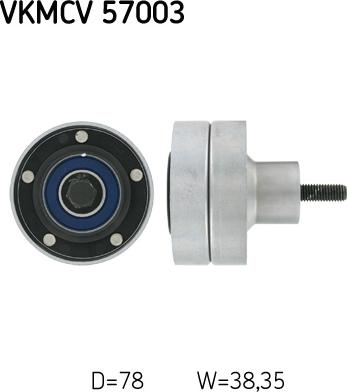 SKF VKMCV 57003 - Styrrulle, flerspårsrem xdelar.se