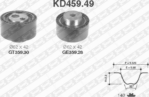 SNR KD459.49 - Tand / styrremssats xdelar.se