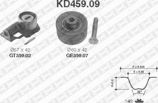 SNR KD459.09 - Tand / styrremssats xdelar.se