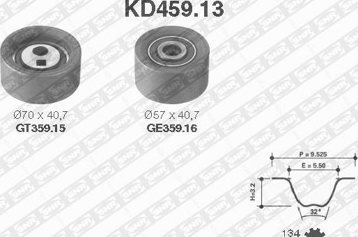 SNR KD459.13 - Tand / styrremssats xdelar.se