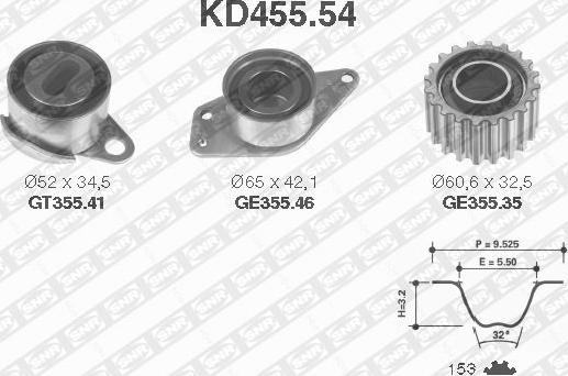 SNR KD455.54 - Tand / styrremssats xdelar.se