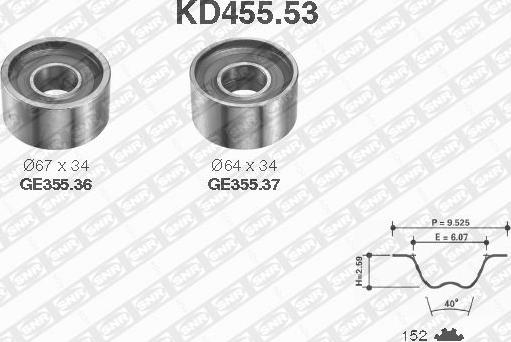 SNR KD455.53 - Tand / styrremssats xdelar.se