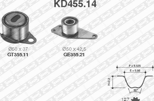 SNR KD455.14 - Tand / styrremssats xdelar.se