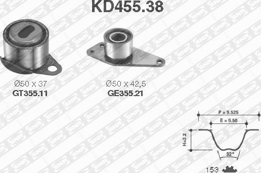 SNR KD455.38 - Tand / styrremssats xdelar.se